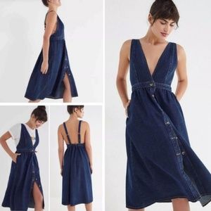 COPY - Urban Outfitters Danny Plunging Denim Midi…
